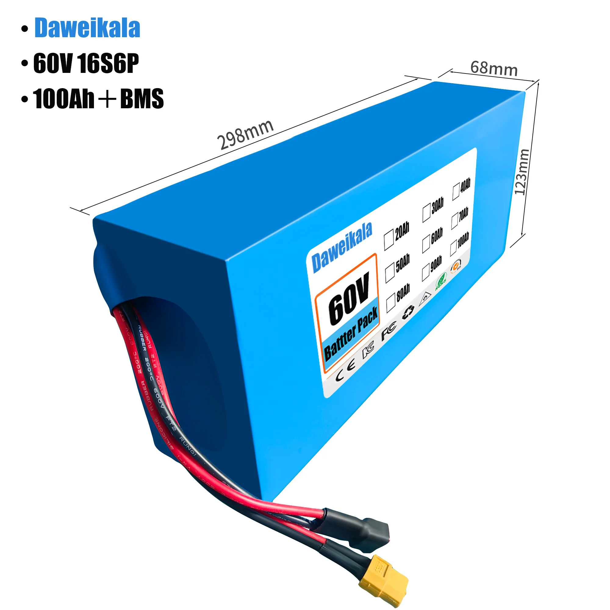 60V 100Ah 16S6P ebike battery  - 60V 50Ah Electric Scooter Battery ulasan dan harga