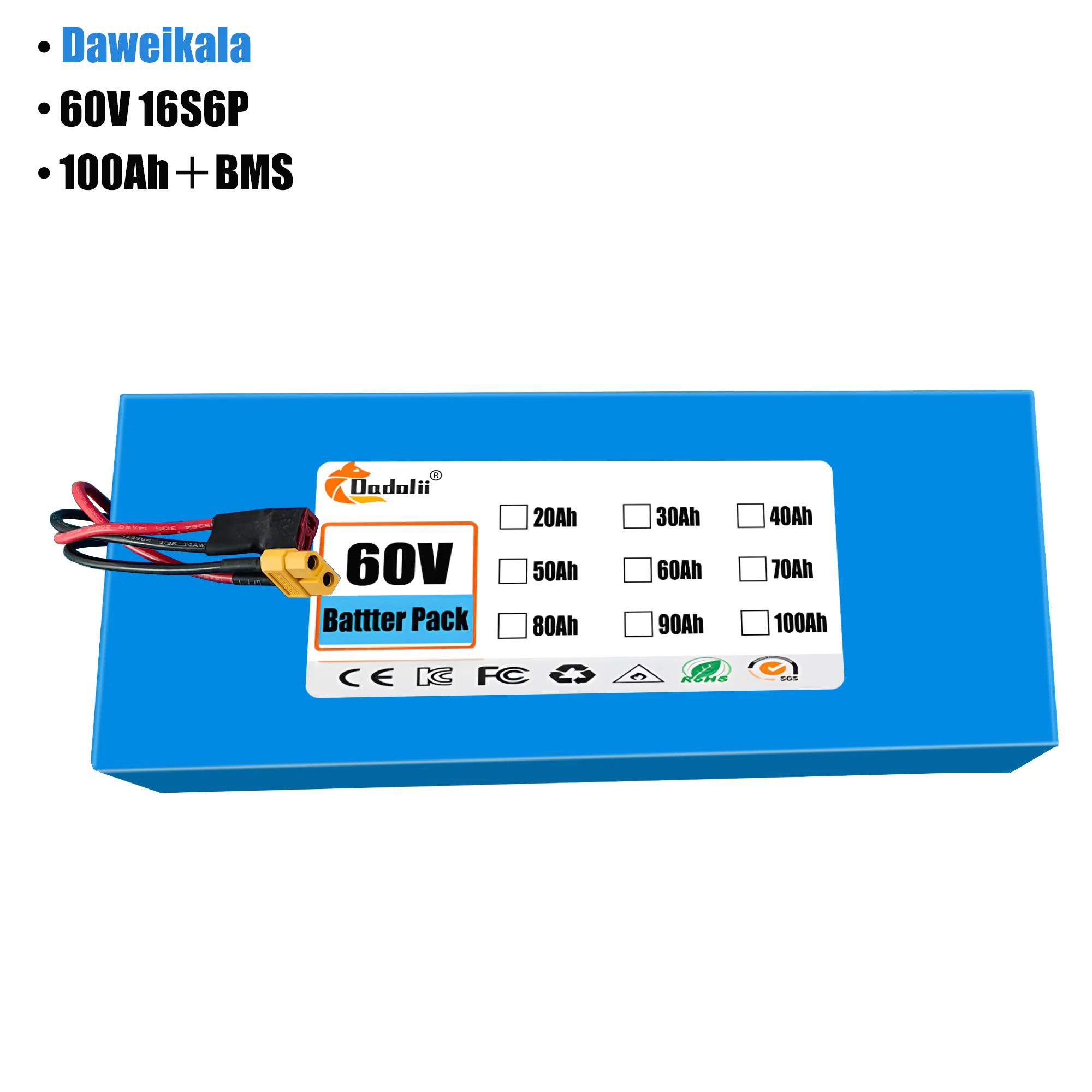 60V 100Ah 16S6P ebike battery  - 60V 50Ah Electric Scooter Battery ulasan dan harga