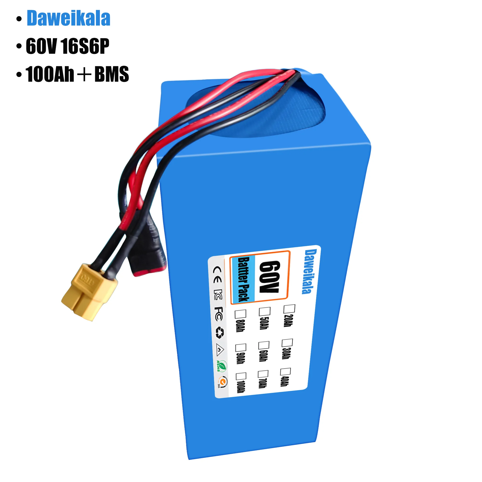 60V 100Ah 16S6P ebike battery  - 60V 50Ah Electric Scooter Battery ulasan dan harga