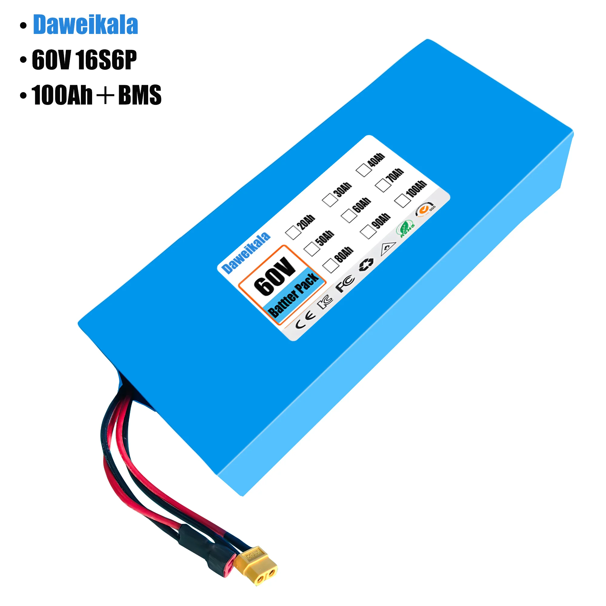 60V 100Ah 16S6P ebike battery  - 60V 50Ah Electric Scooter Battery ulasan dan harga