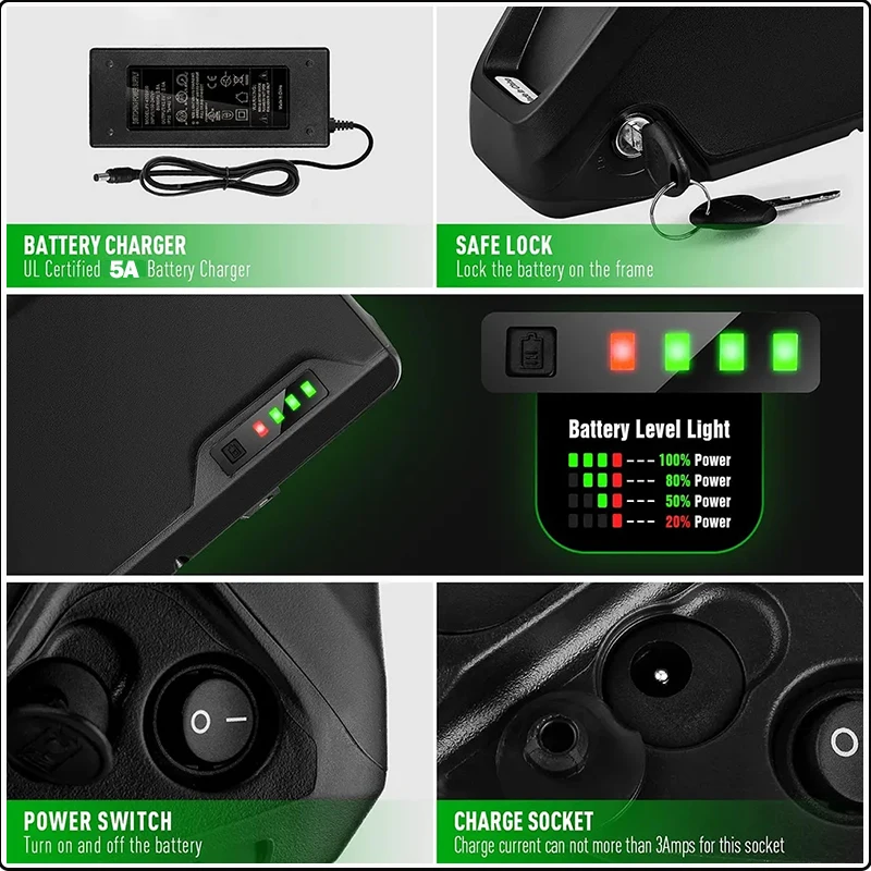 Hailong Electric bike 36v 48v  - 72V 50Ah 21700 Lithium Battery ulasan dan harga